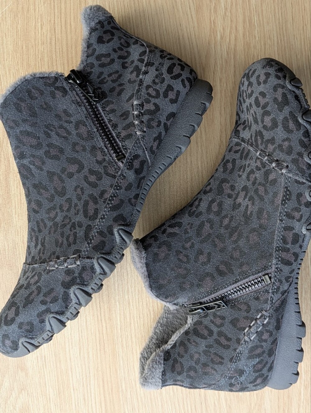 Skechers Relaxed Fit: Bikers - Earthy Chic Charcoal Leopard